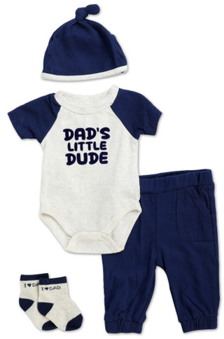 Thumbnail 1: Baby Essentials Baby Boys 4 Pc Pants Set 
