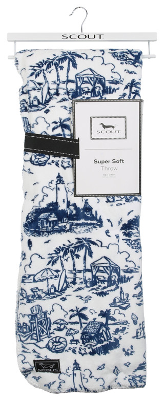 Thumbnail 1: SCOUT 50x70 Super Soft Tropical Scenes Throw 