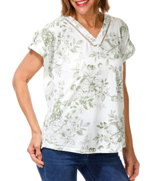 Thumbnail 1: Fifty Street Women's Floral Print Top  