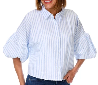 Thumbnail 1: LIV LOS ANGELES Women's Stripe Print Top 