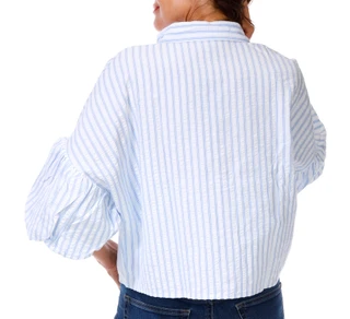 Thumbnail 2: LIV LOS ANGELES Women's Stripe Print Top 