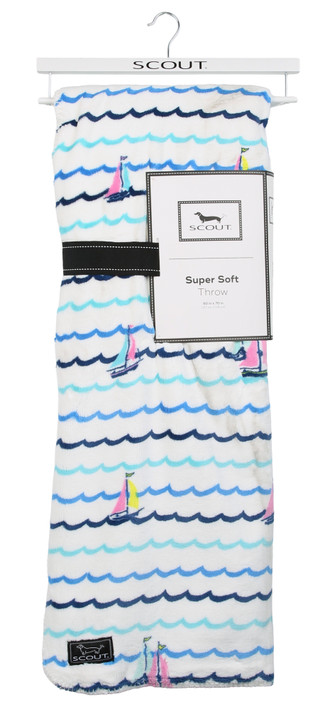 Thumbnail 1: SCOUT 50x70 Super Soft Sailboats at Sea Throw 