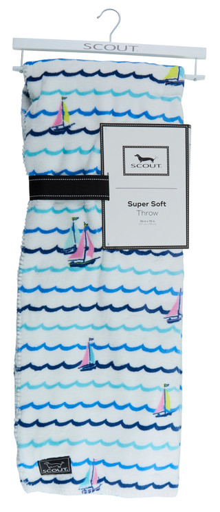 Thumbnail 2: SCOUT 50x70 Super Soft Sailboats at Sea Throw 