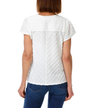 Thumbnail 2: Liverpool Women's Petite V-Neck Peplum Ruffle Hem Top 