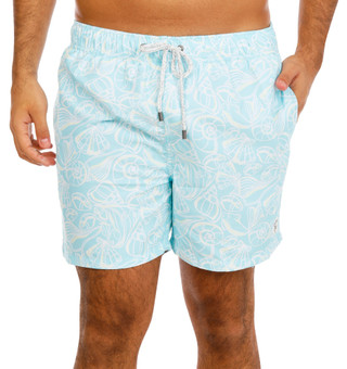 Thumbnail 1: Endless Summer Men's Shell Print Volley Shorts 