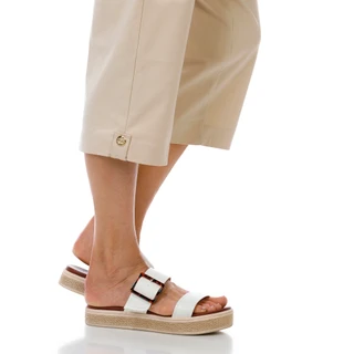 Thumbnail 2: Coral Bay Women's Solid Gold Crest Hem Capris 