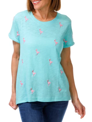 Thumbnail 1: Philosophy Women's Embroidered Short Sleeve Tee 