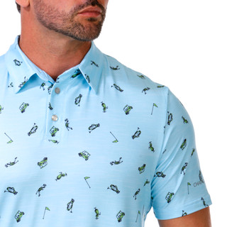 Thumbnail 2: CHAPS Men's Print Performance Polo Shirt 