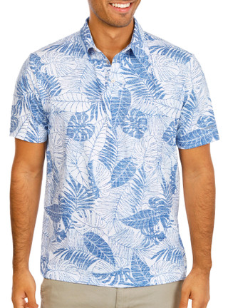 Thumbnail 1: CHAPS Men's Short Sleeve Printed Performance Polo 