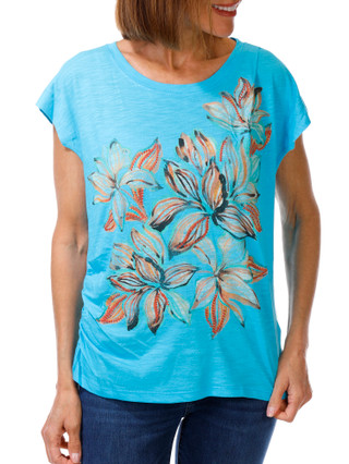 Thumbnail 1: Democracy Women's Cap Sleeve Print Top 