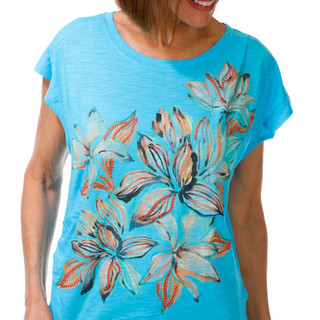 Thumbnail 3: Democracy Women's Cap Sleeve Print Top 