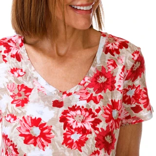 Thumbnail 2: Blue Sol Petite V-Neck Print Top 