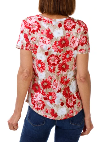 Thumbnail 3: Blue Sol Petite V-Neck Print Top 