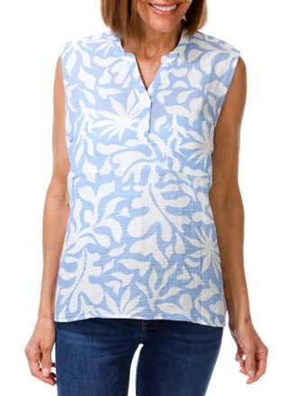 Thumbnail 1: Dash Petite Double Gauze Short Sleeve Top 