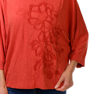 Thumbnail 2: Democracy Women's Dolman Sleeve Embroidered Knit Top 