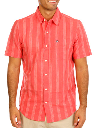 Thumbnail 1: Quiksilver Men's Short Sleeve Carol Button Down Shirt 