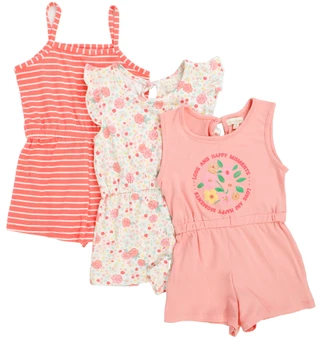 Thumbnail 1: B TWEEN Girl's 3 Pc Sleeveless Print Romper Set 