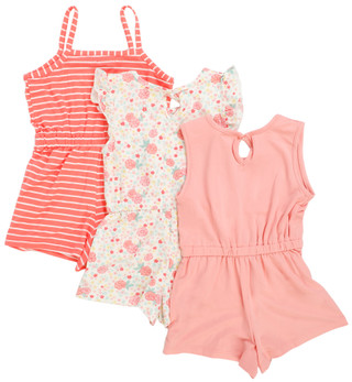 Thumbnail 2: B TWEEN Girl's 3 Pc Sleeveless Print Romper Set 