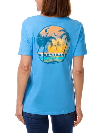 Thumbnail 1: Guy Harvey Women's Moisture Wicking V-Neck Tee 