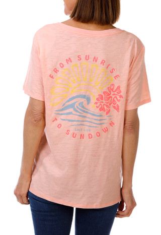 Thumbnail 3: Salt Life Women's Short Sleeve V-Neck Top 