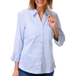 Thumbnail 1: Coral Bay Women's 3/4 Sleeve Button Down Top 