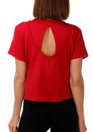 Thumbnail 2: Jessica Simpson Women's Active Soft Sculpt Criss Cross Back Tee 