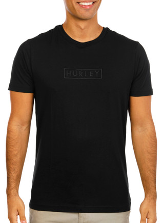 Thumbnail 1: Hurley Men's Short Sleeve Embroidered Boxed Logo Shirt 