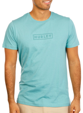 Thumbnail 1: Hurley Men's Short Sleeve Embroidered Boxed Logo Shirt 