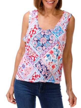 Thumbnail 2: Blue Sol Petite Print Tank 