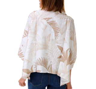 Thumbnail 3: Cristina Vergani Women's 3/4 Sleeve Wide Arm Button Front Top 
