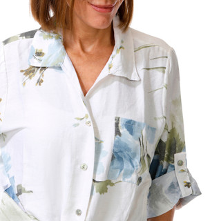 Thumbnail 3: Cristina Vergani Women's 3/4 Sleeve Front Tie Pocket Top 
