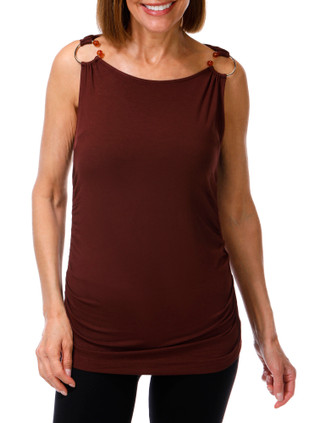 Thumbnail 1: NINE WEST Women's Sleeveless Boat Neck Top 