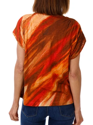 Thumbnail 2: Democracy Women's Short Dolman Sleeve Print Top 