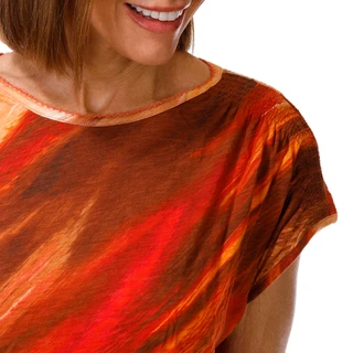 Thumbnail 3: Democracy Women's Short Dolman Sleeve Print Top 
