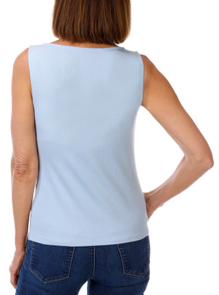 Thumbnail 2: Cyrus Women's Sleeveless Ribbed Boat Neck Tank 