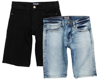 Thumbnail 1: True Indigo Boy's 2 Pk Stretch Denim Shorts 