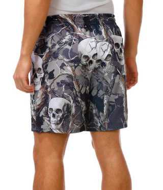 Thumbnail 2: Retrofit Men's 3 Pocket Skull Tree Camo Drawstring Mesh Shorts 