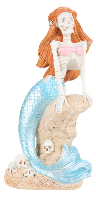 Thumbnail 1: Magical Season 15 in Resin Skeleton Mermaid Halloween Decor 