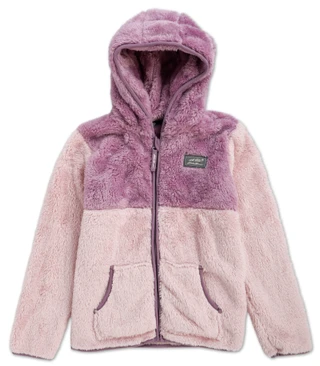 Thumbnail 1: Eddie Bauer Girls Cozy Color Block 2 Pocket Hooded Jacket 