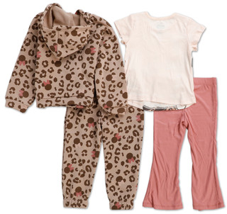 Thumbnail 2: Disney Toddler Girls 4 Pc Minnie Cheetah Jogger Set & Pants Set 