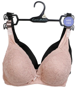 Thumbnail 1: Carrie Amber Women's 2 Pk Full Figure Wireless Bras 