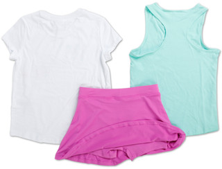 Thumbnail 2: Puma Girls 3 Pc Logo Tee Tank & Skort Set 