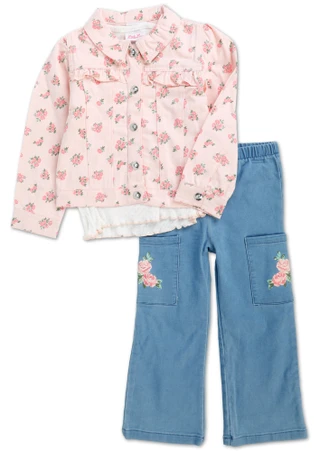 Thumbnail 1: Little Lass Girls 3 Pc Pants Set  
