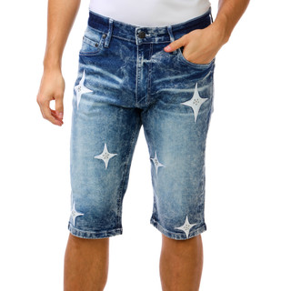 Thumbnail 1: Retro & Stitch Men's Denim Shorts  