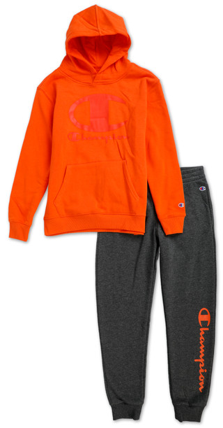 Thumbnail 1: Champion Boys 2 Pc Logo Hoodie Jogger Pants Set 