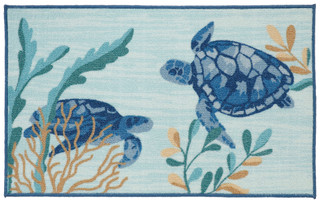 Thumbnail 1: Nourison 18x30 Sea Turtles Accent Rug 