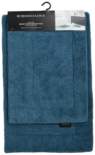 Thumbnail 1: BCBGMAXAZRIA 2 Pc Memory Foam Plush Bath Rug Set 