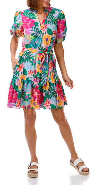 Thumbnail 1: Eliza J Women's Short Sleeve Botanical Print Dress 