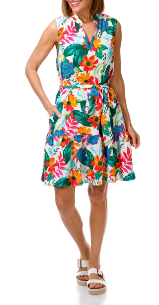 Thumbnail 1: Eliza J Women's Sleeveless Botanical Garden Dress 