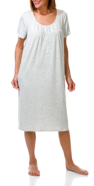 Thumbnail 1: Laura Ashley Women's Short Sleeve Sleep Dress 
